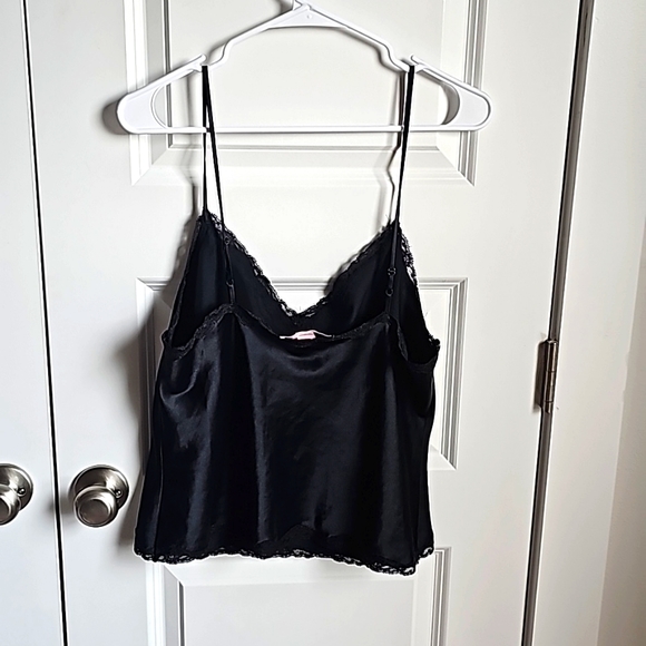 Victoria's Secret Silky Lingerie Top in Black With Lace Women's Size Large EUC - Picture 5 of 8